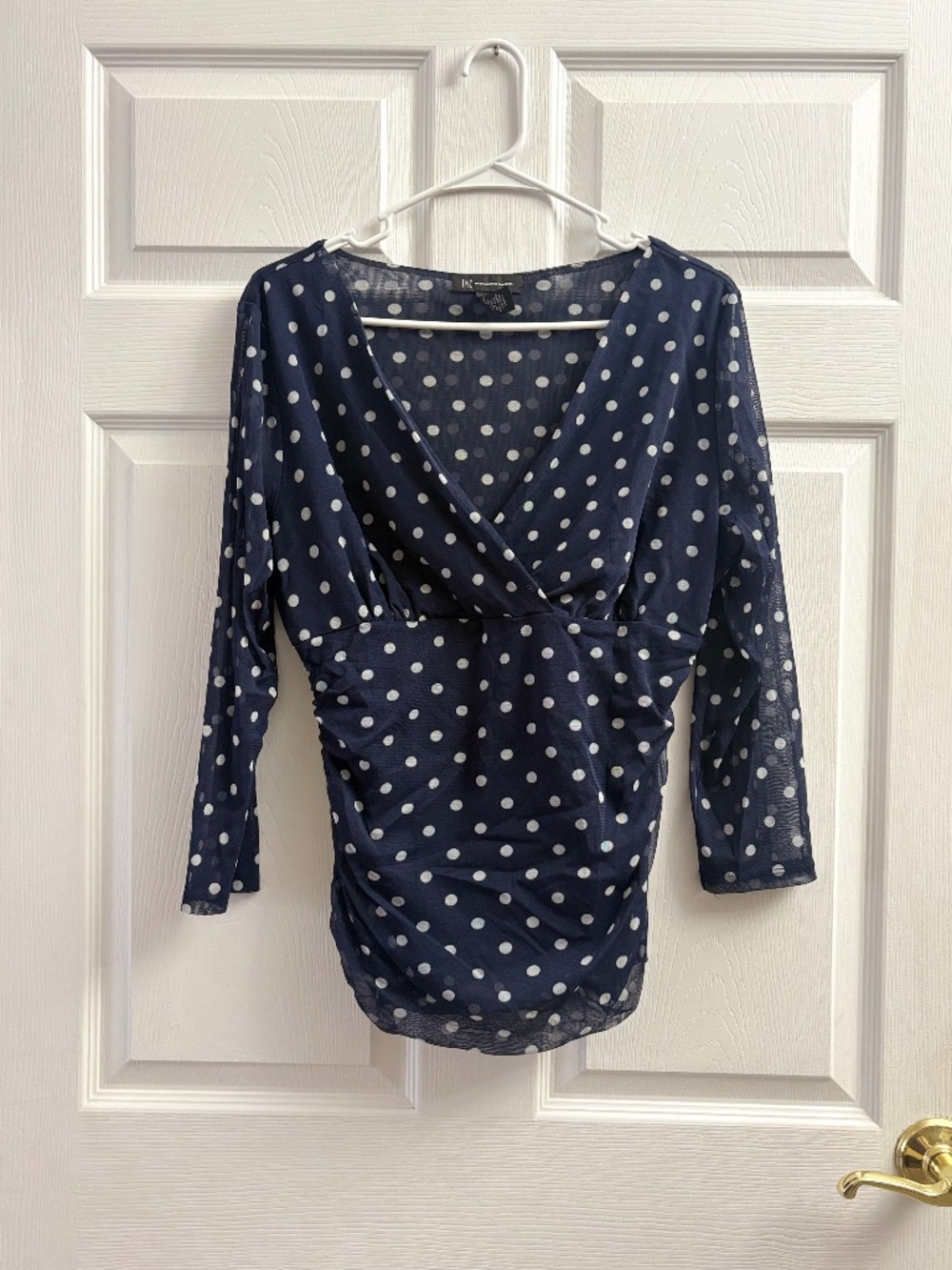 INC International Concepts Women's Polka Dot Y2K Blouse